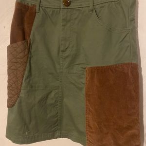 Army green skirt